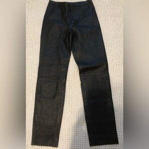 Vintage black leather pants size 4